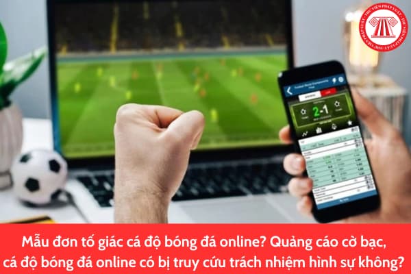 Mẫu đơn tố giác cá độ bóng đá online? Quảng cáo cờ bạc, cá độ bóng đá online có bị truy cứu trách nhiệm hình sự không? 