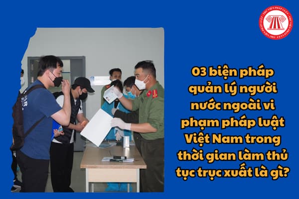 03 biện pháp quản lý người nước ngoài vi phạm pháp luật Việt Nam trong thời gian làm thủ tục trục xuất là gì?