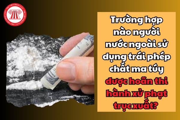 Trường hợp nào người nước ngoài sử dụng trái phép chất ma túy được hoãn thi hành xử phạt trục xuất? 