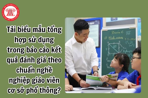 Tải biểu mẫu tổng hợp sử dụng trong báo cáo kết quả đánh giá theo chuẩn nghề nghiệp giáo viên cơ sở phổ thông?