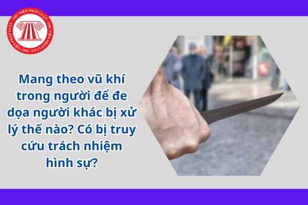 Mang theo vũ khí trong người để đe dọa người khác bị xử lý thế nào? Có bị truy cứu trách nhiệm hình sự?