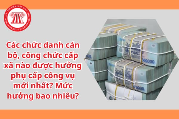 Các chức danh cán bộ, công chức cấp xã nào được hưởng phụ cấp công vụ mới nhất? Mức hưởng bao nhiêu?