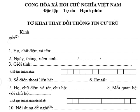 Mẫu CT01