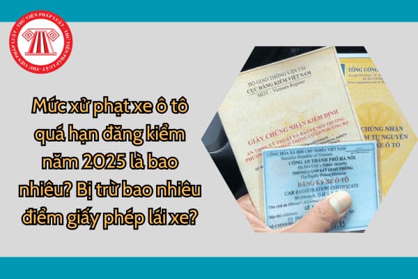 Mức xử phạt xe ô tô quá hạn đăng kiểm năm 2025 là bao nhiêu? Bị trừ bao nhiêu điểm giấy phép lái xe?