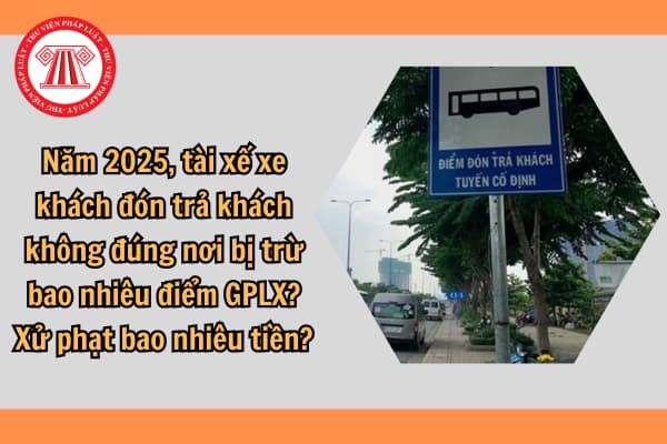 Năm 2025, tài xế xe khách đón trả khách không đúng nơi bị trừ bao nhiêu điểm GPLX? Xử phạt bao nhiêu tiền?