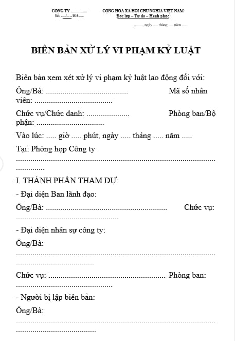 biên bản