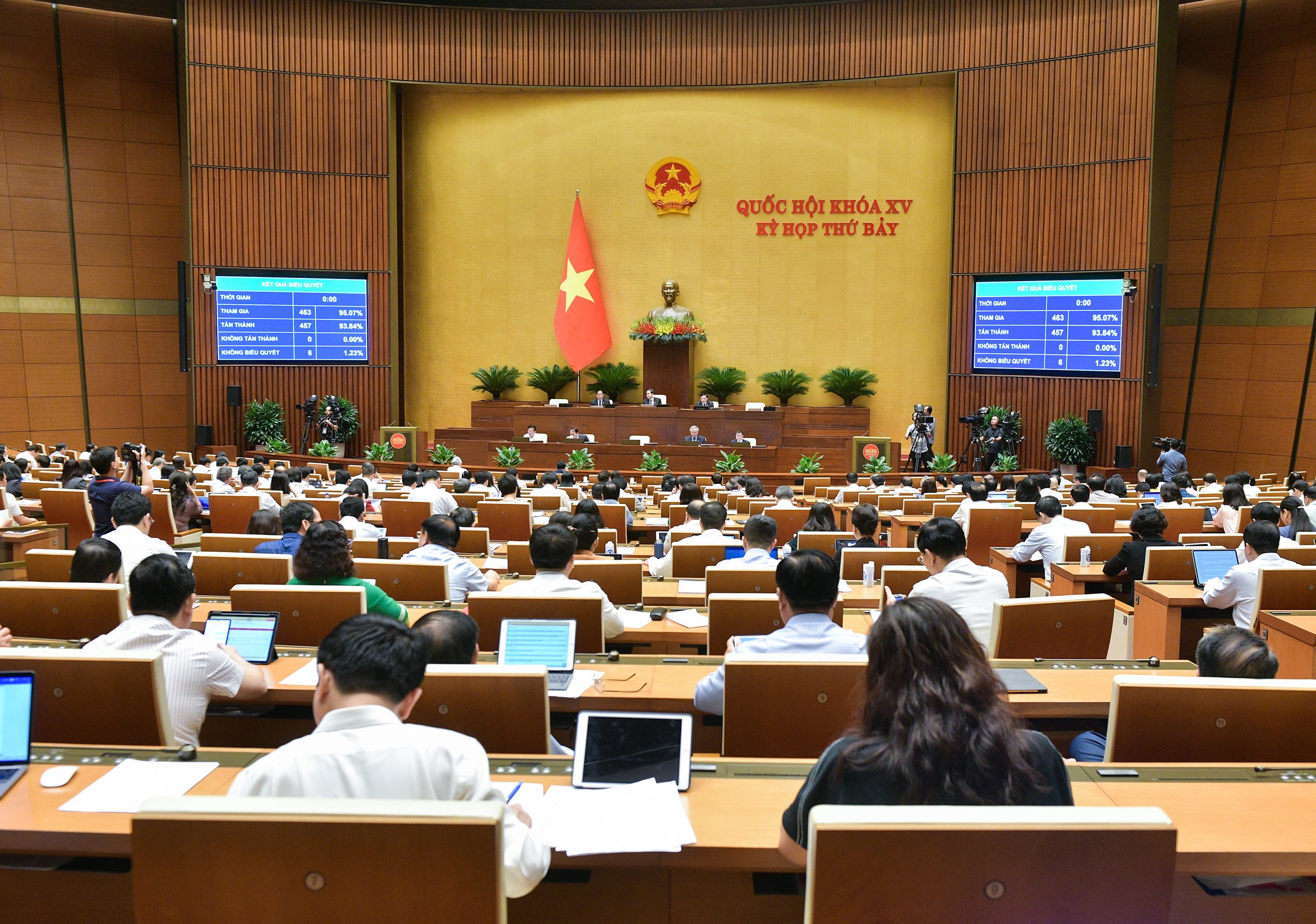 Phó Chủ tịch Quốc hội Nguyễn Khắc Định điều hành Phiên họp