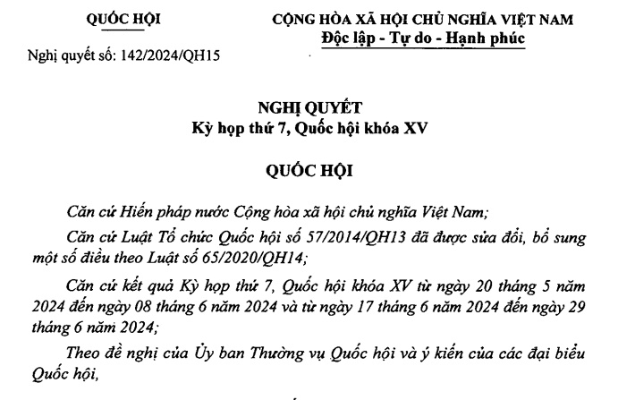 Đã có Nghị quyết 142/2024/QH15: Thống nhất tăng 30% lương cơ sở từ 01/7/2024