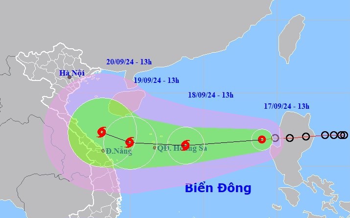 Khung giờ ban hành Tin bão khẩn cấp (Cơn bão số 4)