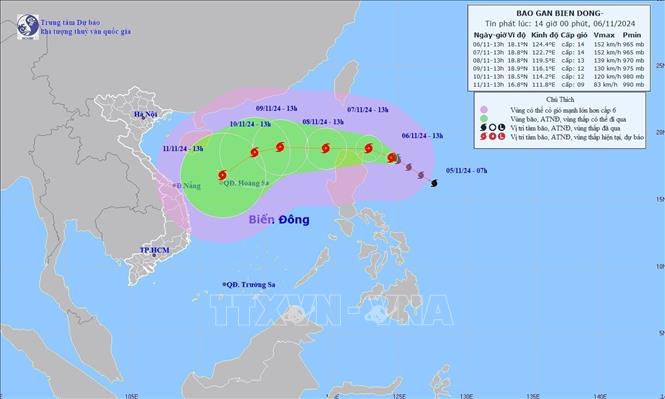 Công điện 8356 về ứng phó bão YINXING gần biển Đông