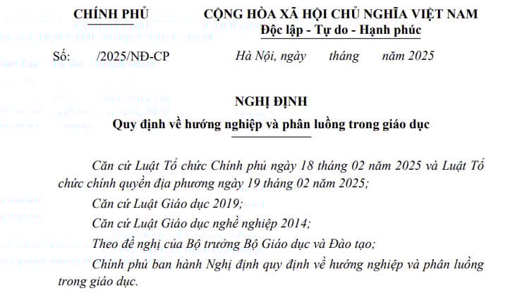 Đã có dự thảo Nghị định về hướng nghiệp và phân luồng trong giáo dục