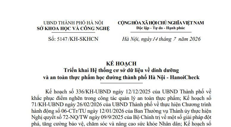 Hà Nội: Lựa chọn 30 trường học triển khai thí điểm giải pháp camera AI giám sát hoạt động bếp ăn