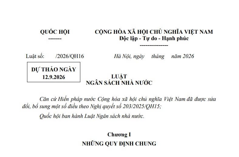 Dự thảo Luật Ngân sách nhà nước (hợp nhất)