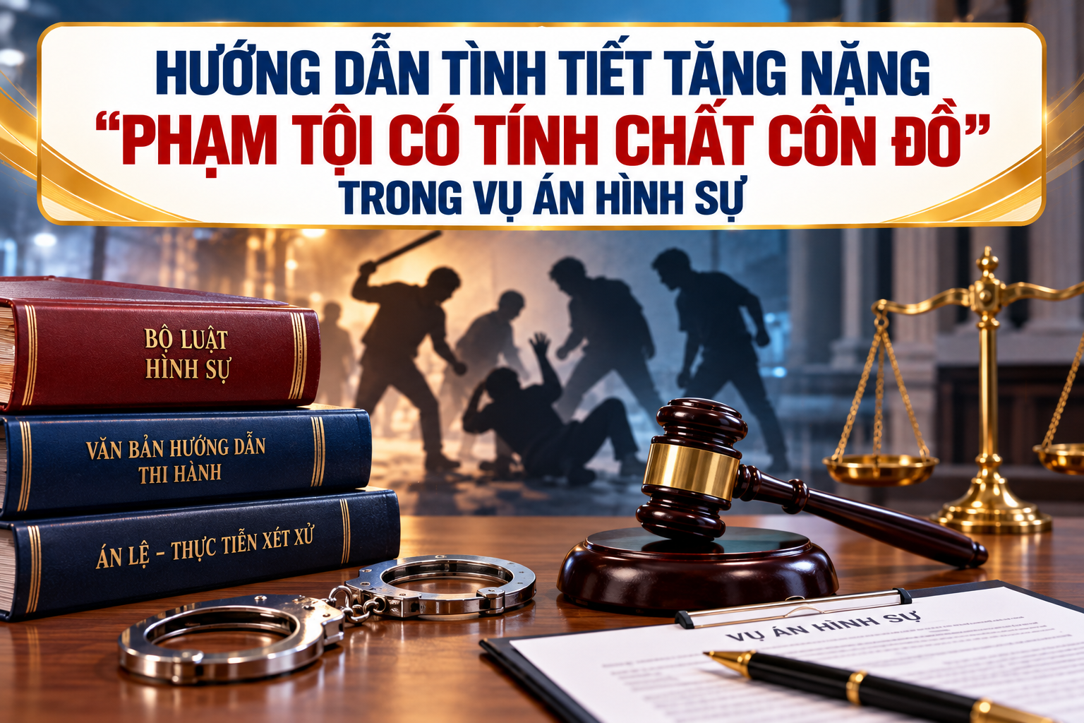 Hướng dẫn tình tiết tăng nặng “Phạm tội có tính chất côn đồ” trong vụ án hình sự