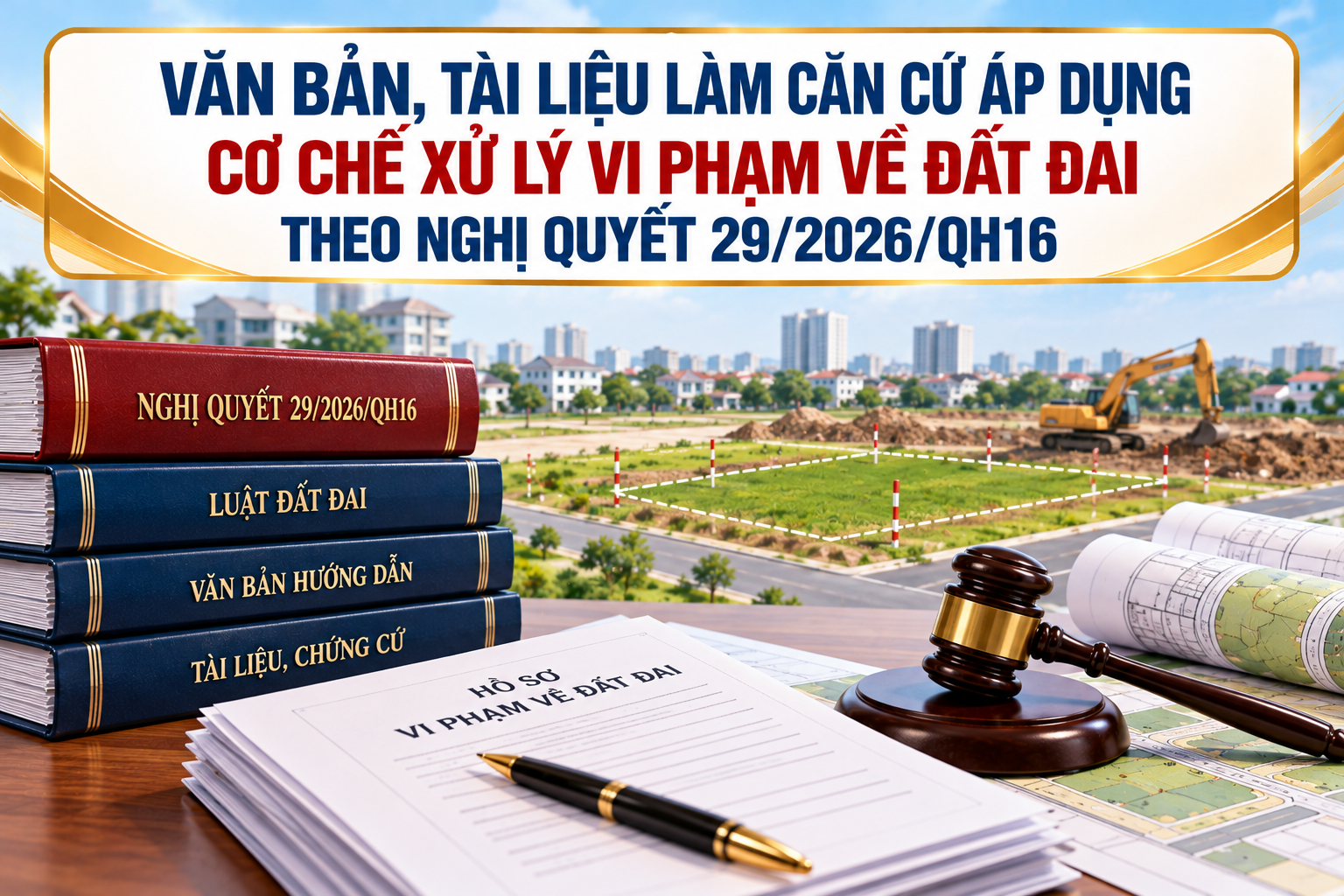 Văn bản làm căn cứ áp dụng cơ chế xử lý vi phạm về đất đai theo Nghị quyết 29 thế nào?