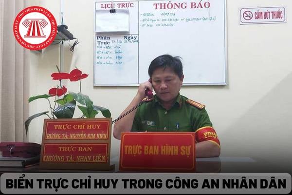 Biển trực chỉ huy trong Công an nhân dân