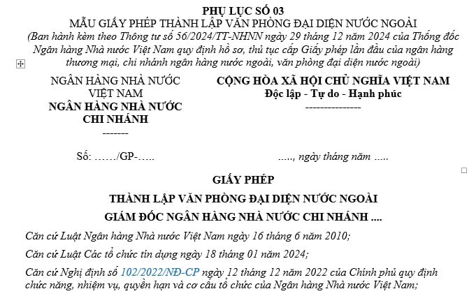 Mẫu giấy phép số 3