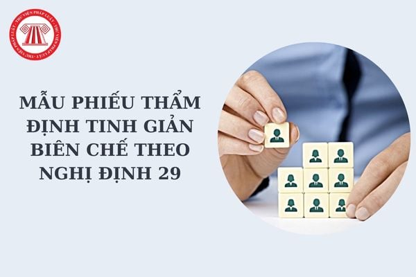 Mẫu phiếu thẩm định tinh giản biên chế theo Nghị định 29 kèm theo Công văn 6916? Tải phiếu thẩm định tinh giản biên chế?