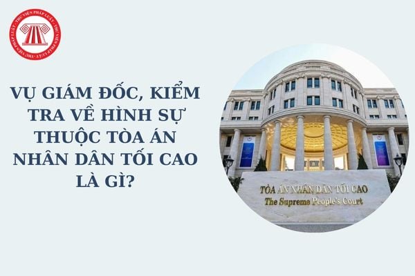 Vụ Giám đốc, kiểm tra về hình sự thuộc Tòa án nhân dân tối cao là gì? Nhiệm vụ và quyền hạn của Vụ Giám đốc, kiểm tra về hình sự?