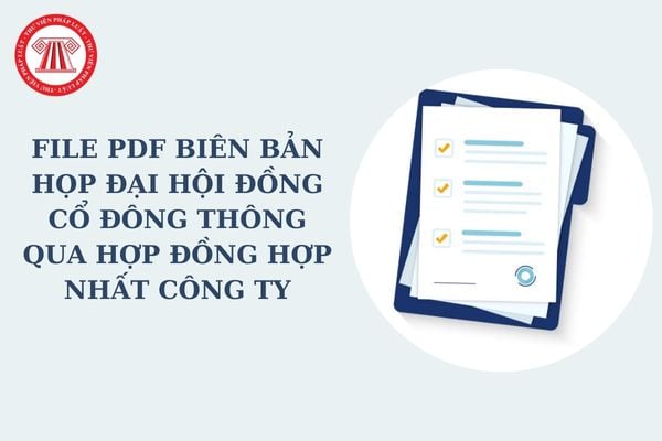 File PDF Biên bản họp Đại hội đồng cổ đông thông qua hợp đồng hợp nhất công ty? Tải về mẫu biên bản?