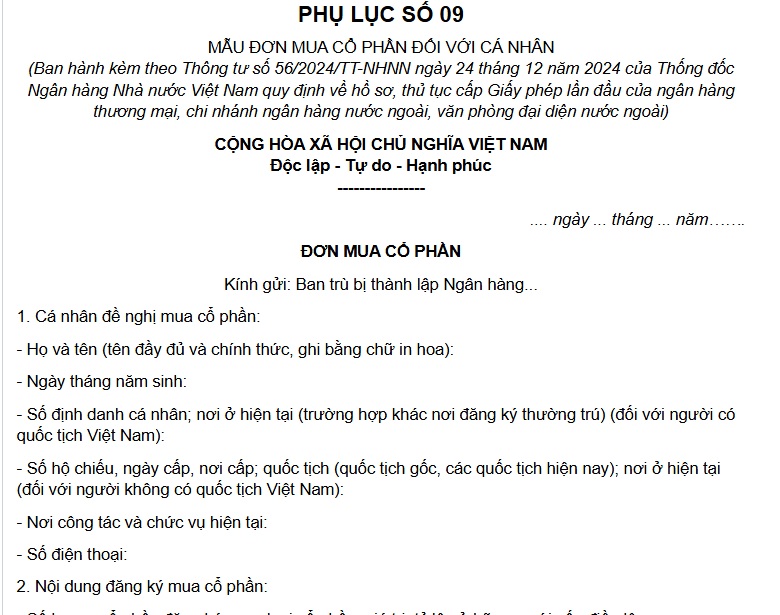 phụ lục số 09 thông tư 56