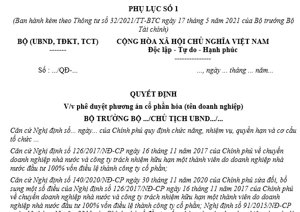 Mẫu quyết định