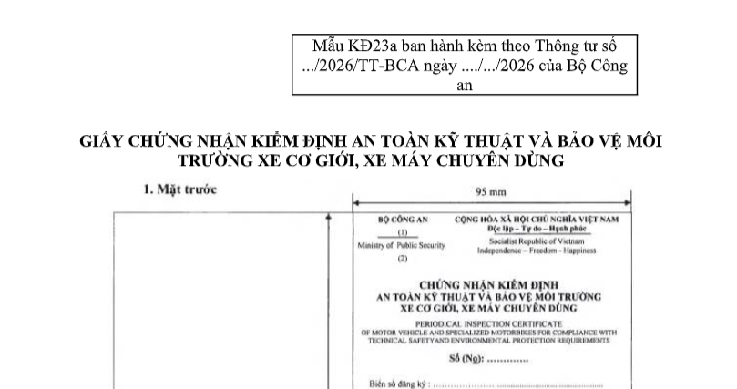 giấy chứng nhận an toàn kỹ thuật