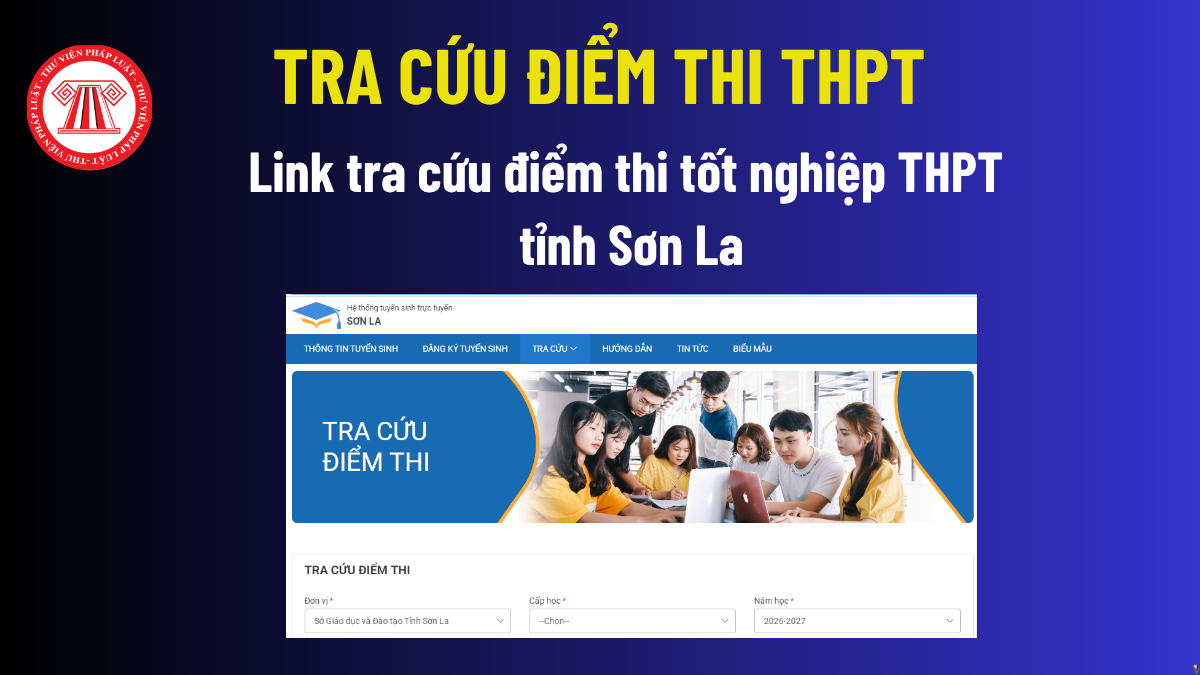 Link tra cứu điểm thi tốt nghiệp THPT  tỉnh Sơn La