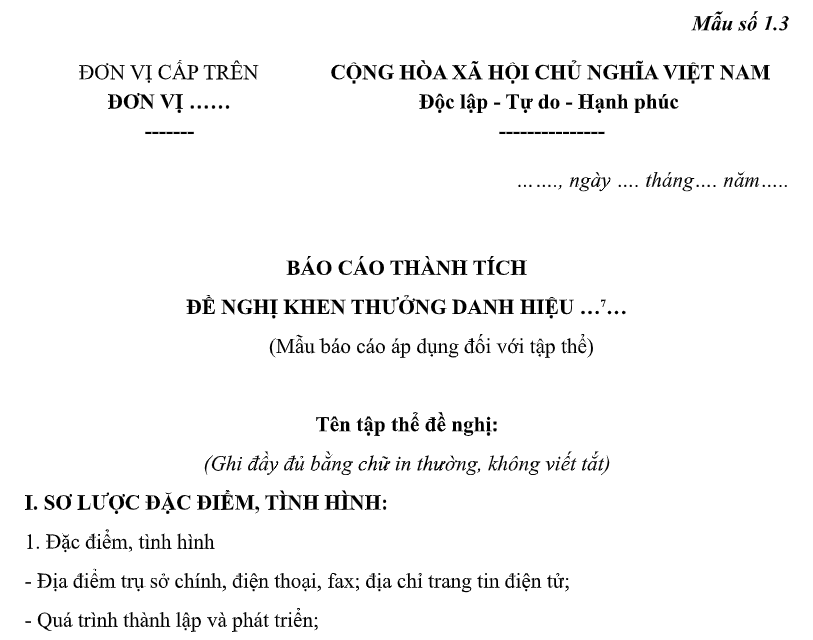 Mẫu Báo cáo thành tích đề nghị khen thưởng danh hiệu Cờ thi đua của Bộ Xây dựng theo Thông tư 64/2026/TT-BXD tải về ở đâu?