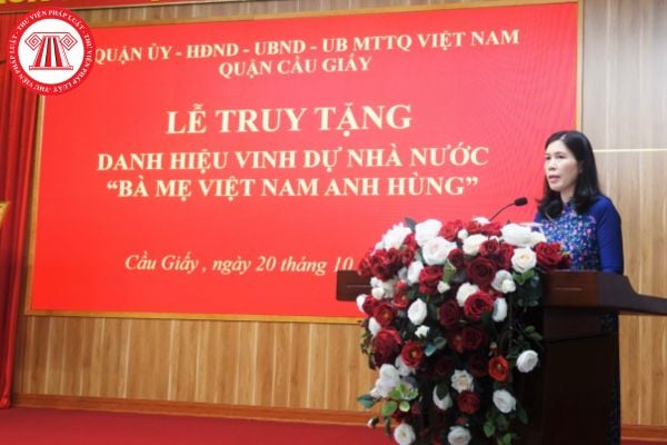 danh hiệu vinh dự Nhà nước Bà mẹ Việt Nam Anh hùng