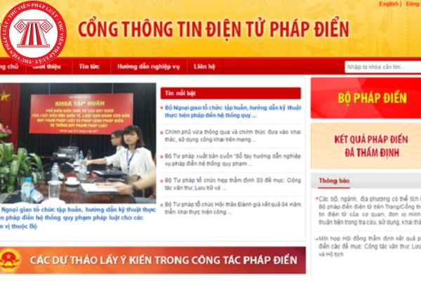 Cổng thông tin điện tử pháp điển