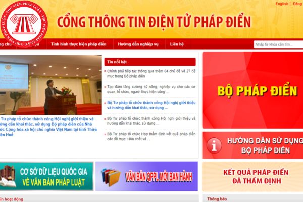 Cổng thông tin điện tử pháp điển