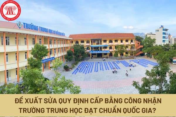 bằng công nhận trường trung học đạt chuẩn