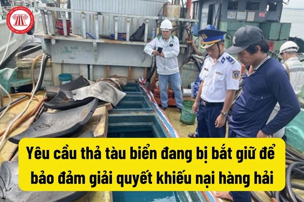Yêu cầu thả tàu biển đang bị bắt giữ để bảo đảm giải quyết khiếu nại hàng hải