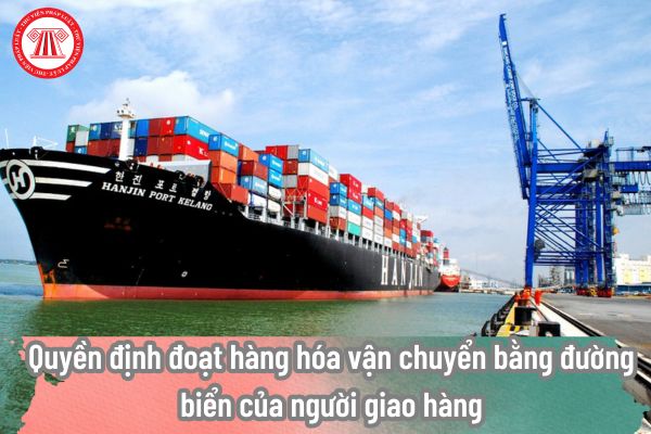 Quyền định đoạt hàng hóa vận chuyển bằng đường biển của người giao hàng