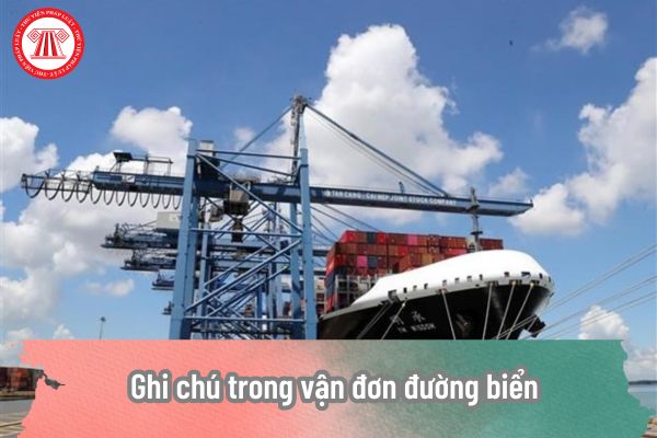 Ghi chú trong vận đơn đường biển