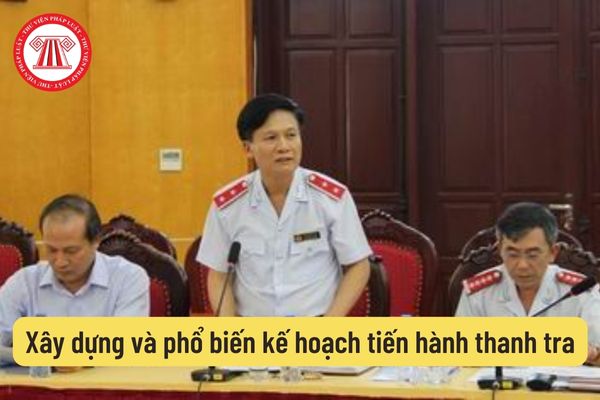 Xây dựng và phổ biến kế hoạch tiến hành thanh tra