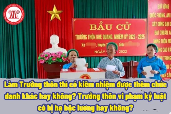 Làm Trưởng thôn thì có kiêm nhiệm được thêm chức danh khác hay không? Trưởng thôn vi phạm kỷ luật có bị hạ bậc lương hay không?