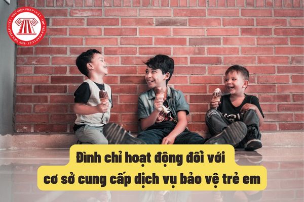 Đình chỉ hoạt động đối với cơ sở cung cấp dịch vụ bảo vệ trẻ em