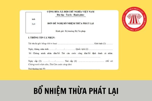 Mẫu đơn đề nghị bổ nhiệm Thừa pháp lại mới nhất 2024 ra sao? Thủ tục bổ nhiệm Thừa phát lại như thế nào?