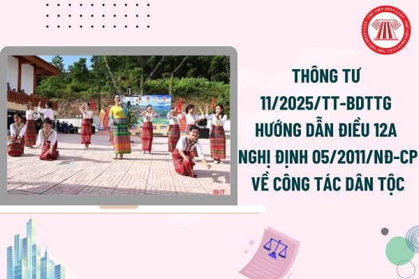 Toàn văn Thông tư 11/2025/TT-BDTTG hướng dẫn Điều 12a Nghị định 05/2011/NĐ-CP về công tác dân tộc?