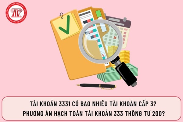 Tài khoản 3331 có bao nhiêu tài khoản cấp 3?  Phương án hạch toán tài khoản 333 Thông tư 200?