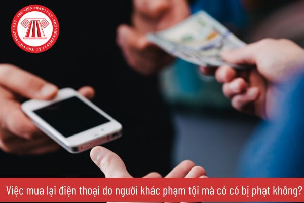 Việc mua lại điện thoại do người khác phạm tội mà có có bị phạt không?