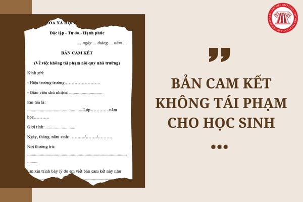 Cách viết bản cam kết không tái phạm cho học sinh mới nhất? Tải mẫu cam kết không tái phạm cho học sinh tại đâu?