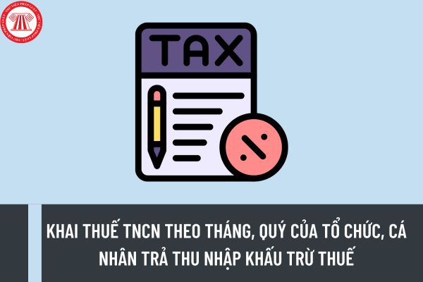 Hướng dẫn khai thuế TNCN theo tháng, quý của tổ chức, cá nhân trả thu nhập khấu trừ thuế đối với tiền lương, tiền công?