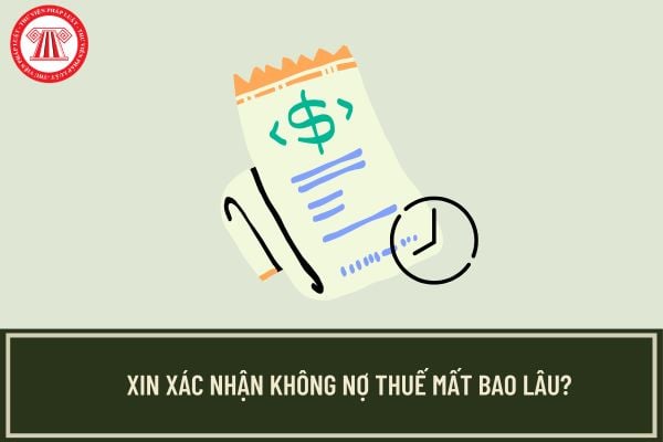 Xin xác nhận không nợ thuế mất bao lâu? Thủ tục xin xác nhận không nợ thuế?