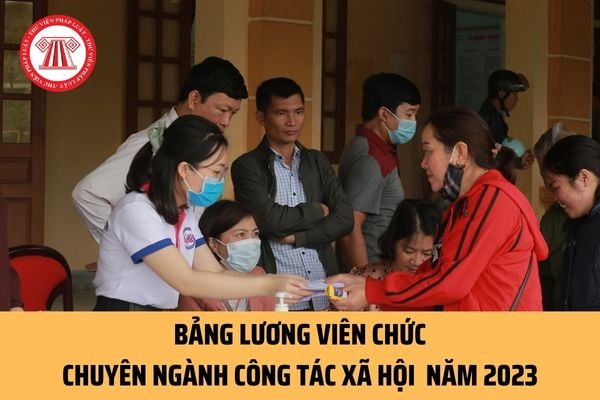 Bảng lương của viên chức chuyên ngành công tác xã hội từ năm 2023 được quy định như thế nào?