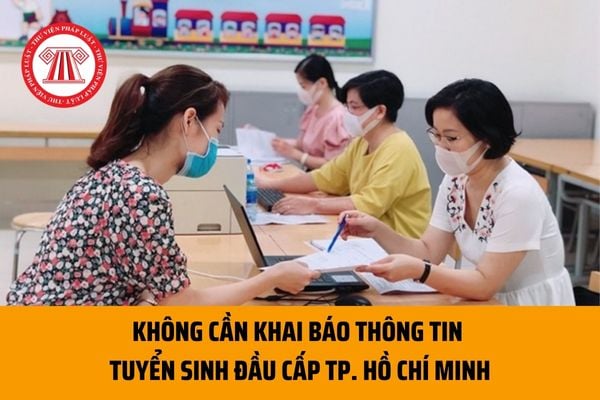 TP HCM: Không cần khai báo thông tin tuyển sinh đầu cấp vào lớp 1, lớp 6, lớp 10 có đúng không?