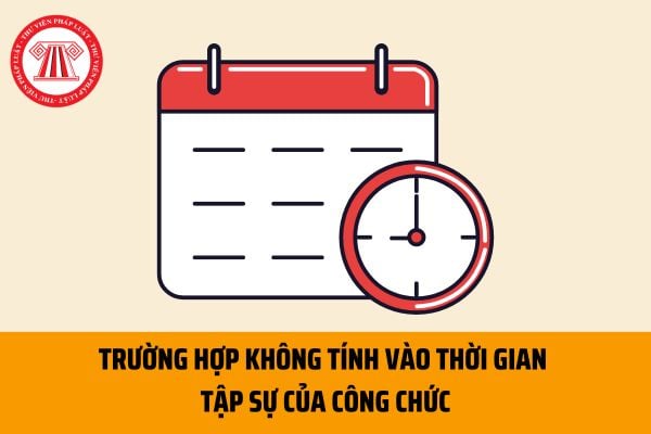 06 trường hợp không tính vào thời gian tập sự của công chức theo quy định hiện nay là trường hợp nào?