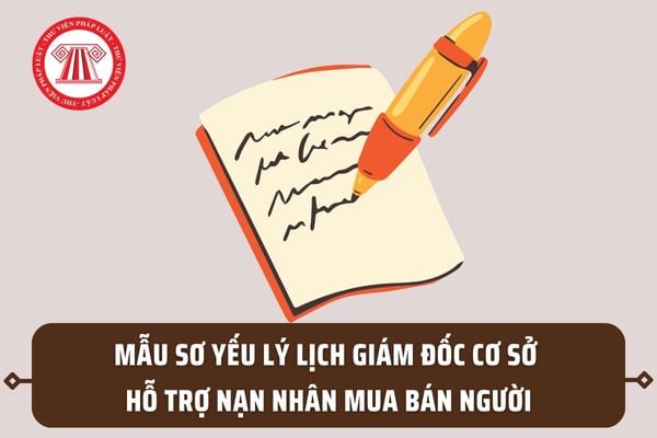 Mẫu Sơ yếu lý lịch của Giám đốc cơ sở hỗ trợ nạn nhân mua bán người mới nhất là Mẫu nào? Tải ở đâu?